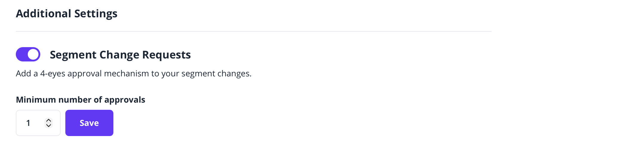 Enable Segment Change Requests